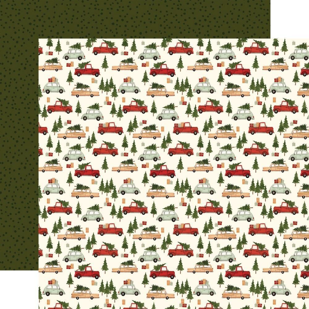 Weihnachtspapier Christmas Cars- Cardstock 12 x 12
