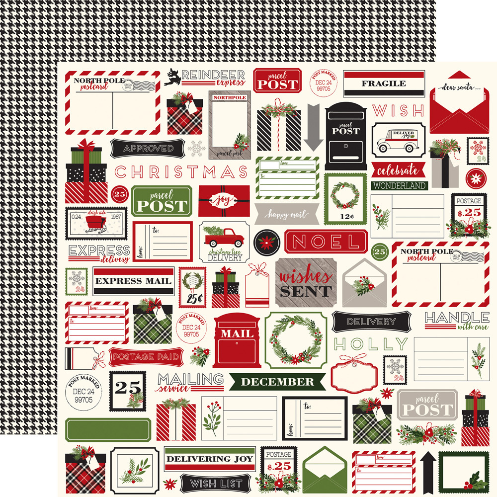 Weihnachtspapier Christmas delivery - Cardstock 12 x 12